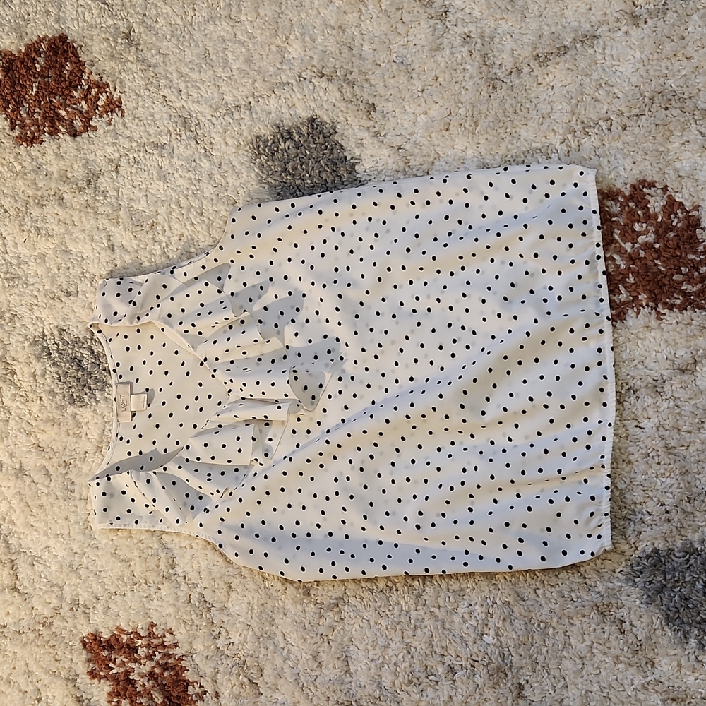 Black and white polka dot blouse, small